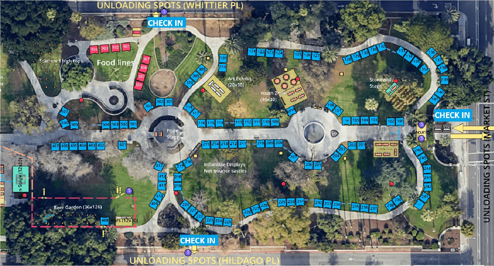 2026 Festival Exhibitor Rescources Riverside LGBTQ Pride Map Overview 